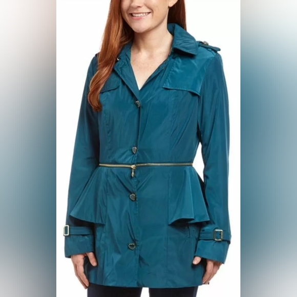 Betsey Johnson - Teal 2 in 1 Convertible Jacket - Size M  (NWT) - Picture 3 of 16